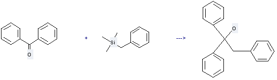 The Benzeneethanol, α,α-diphenyl- can be obtained by Benzophenone and Benzyl-trimethyl-silane